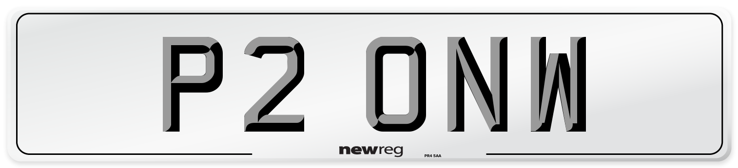 P2 ONW Number Plate from New Reg